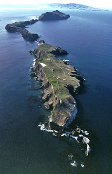 Anacapa Islands from the air