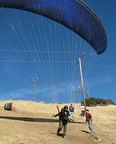 Launching my paraglider
