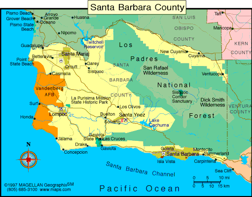 Santa Barbara County Map