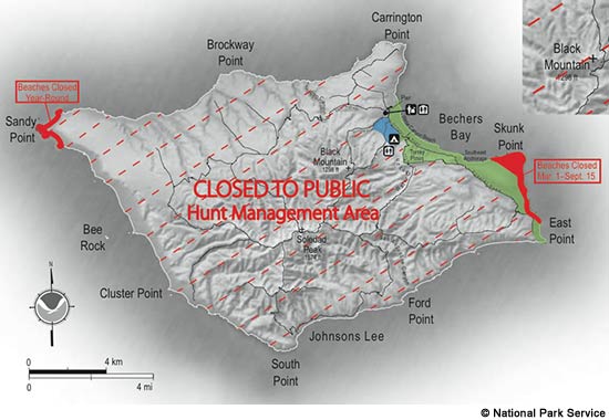 Santa Rosa Island Public Closure Map